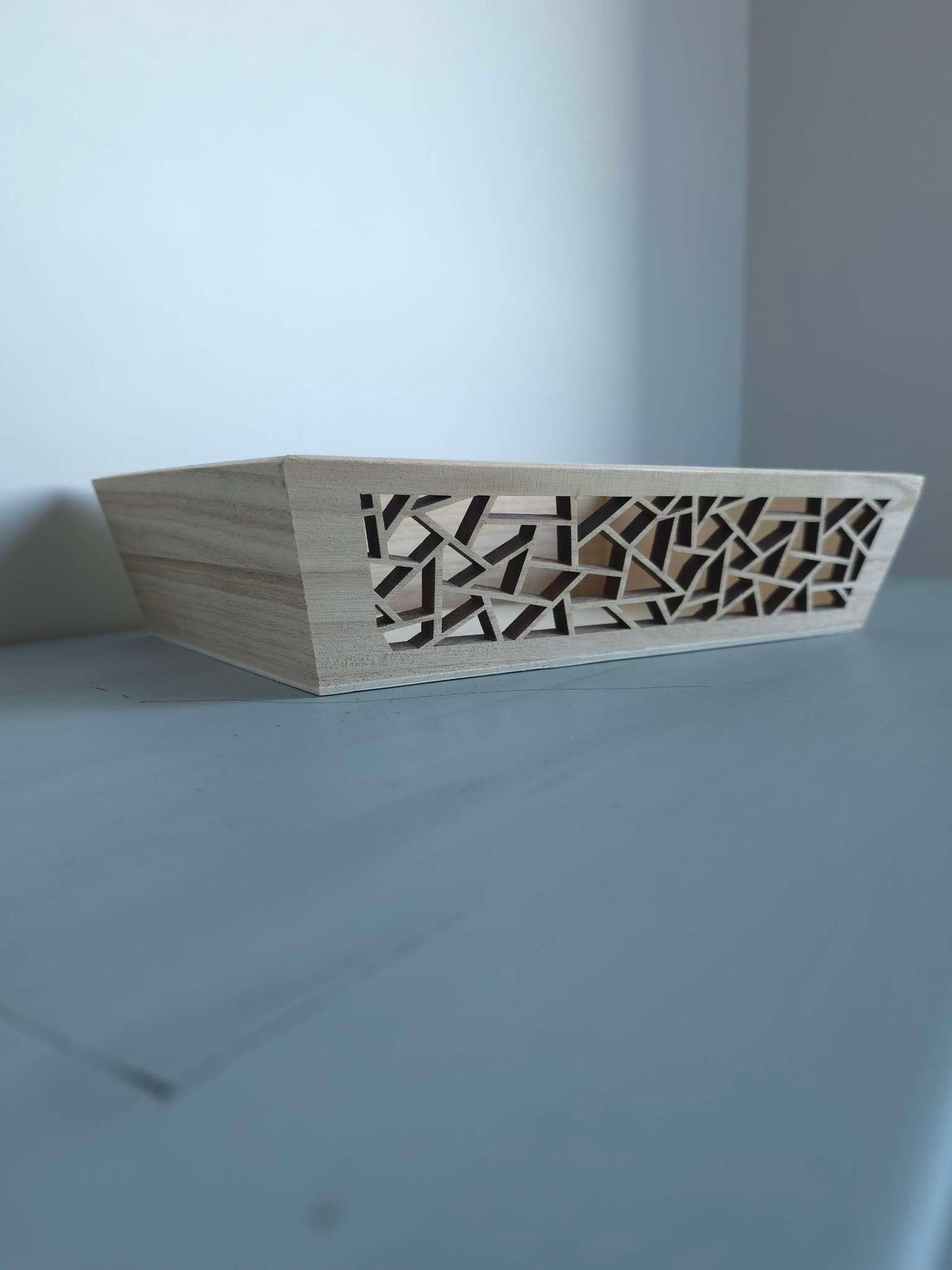 Corbeille Rectangle en Bois (Découpe Laser)