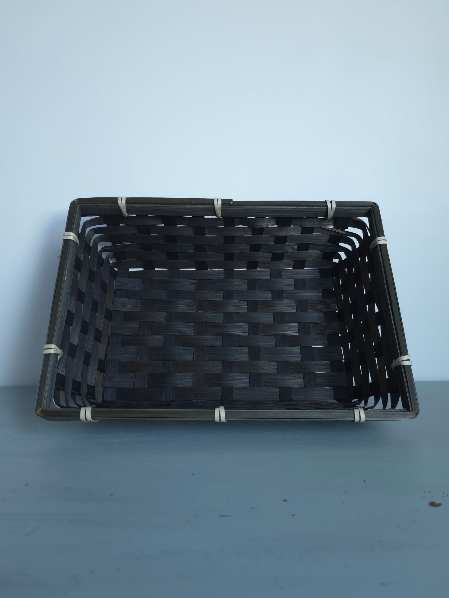 Panier en Bambou Noir - 25.7 x 18 x 7.5 cm