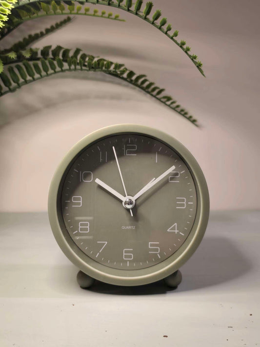 Réveil Rond Vert – Design Moderne