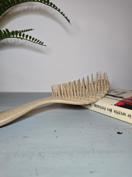 Brosse à Cheveux Démêlante - Fabriquée à 30% en Paille - Beige