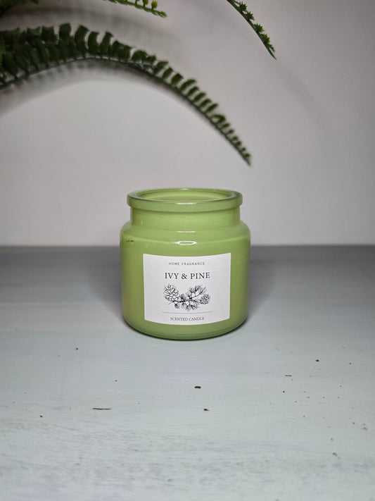Bougie Parfumée “Ivy & Pine” – Fraîcheur du Lierre & Chaleur du Pin