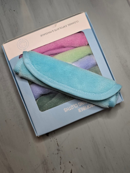 Serviette Démaquillante en Microfibre – Bleu Ciel | Nettoyage Doux & Réutilisable