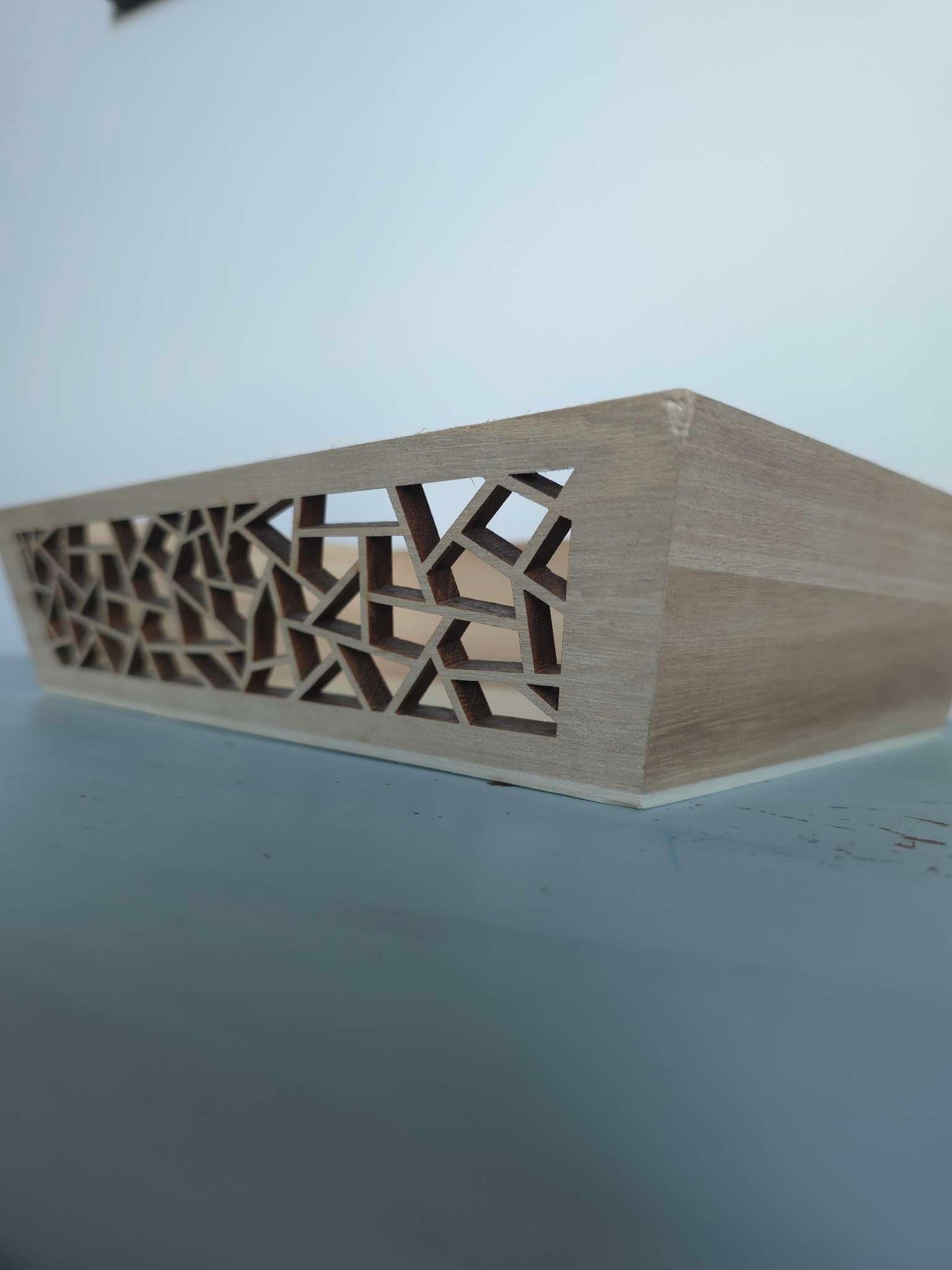 Corbeille Rectangle en Bois (Découpe Laser)